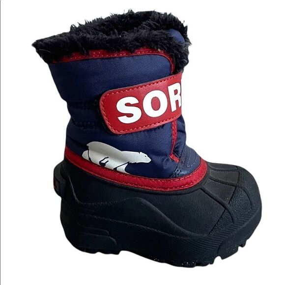 SOREL Baby Toddler Snow Commander Waterproof Winter Snow Boot Red Blue Black 5 - Picture 1 of 8